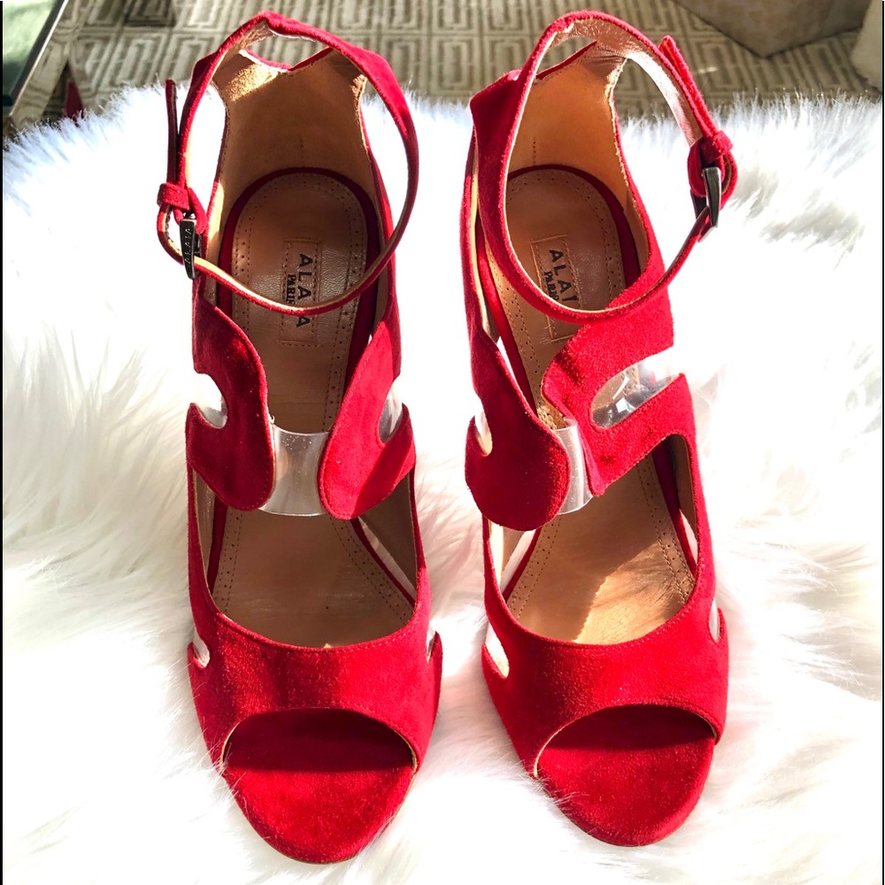 Alaia Suede PVC Sandals - Picture 3 of 10